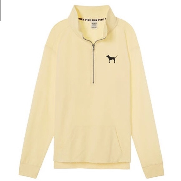 yellow half zip sweatshirt